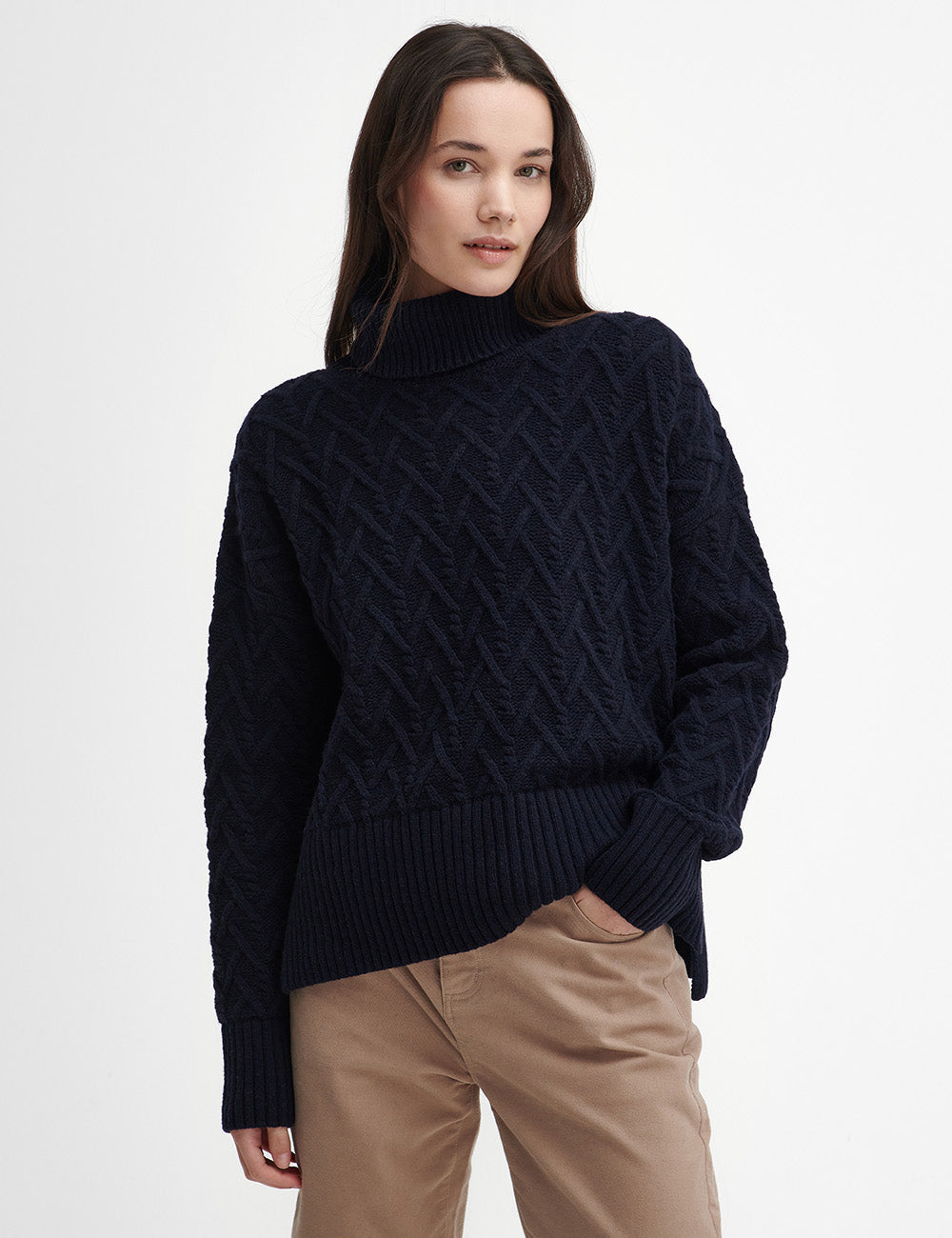 Barbour Clarence Knitted Jumper - Navy