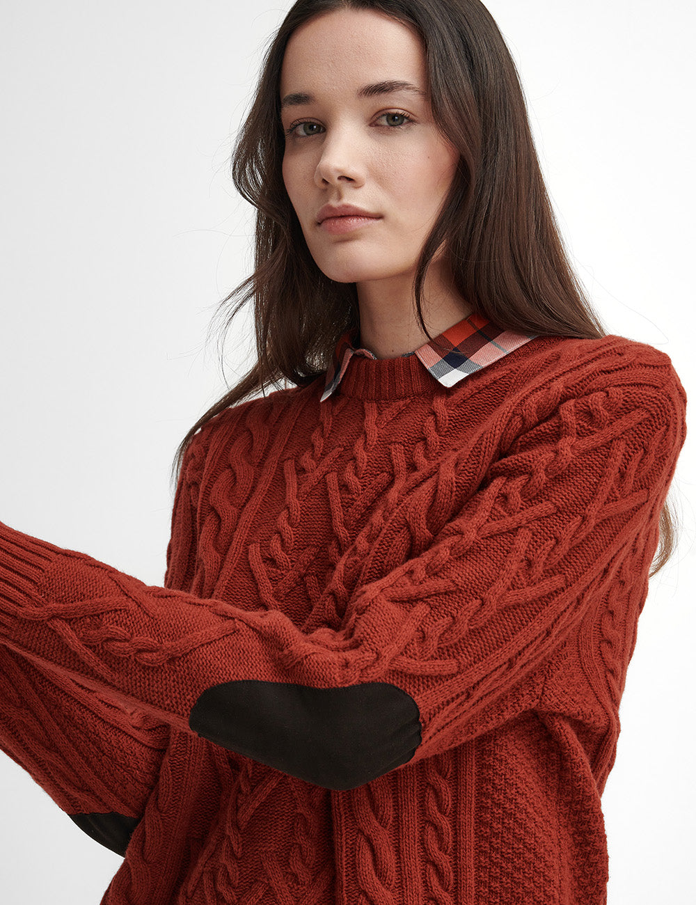 Barbour Solway Knitted Jumper - Spiced Pumpkin