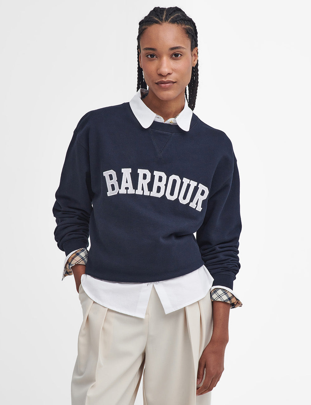 Barbour Northumberland Sweatshirt - Navy/Cloud