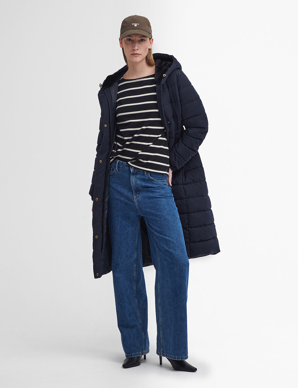 Barbour Clarence Puffer Coat - Dark Navy