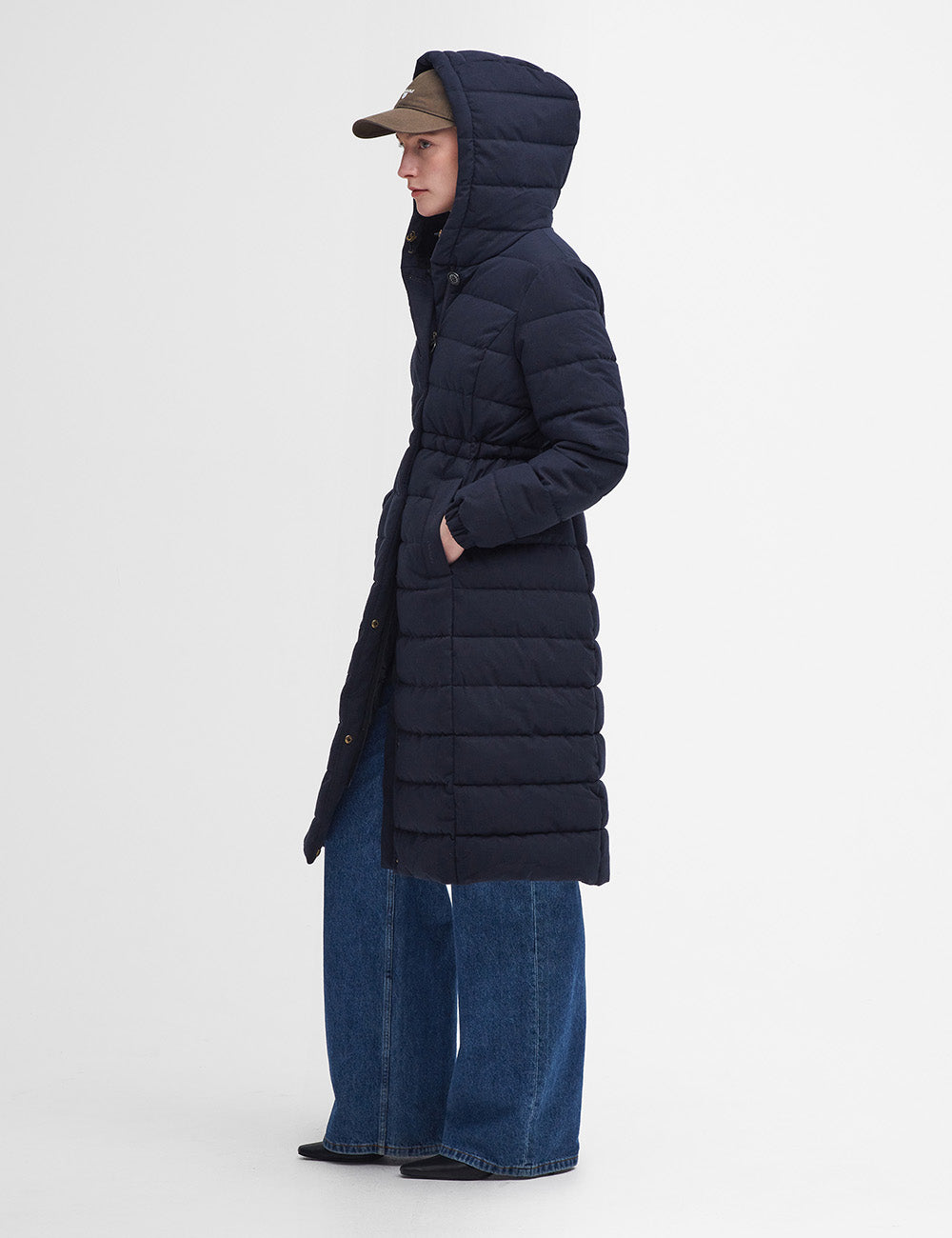 Barbour Clarence Puffer Coat - Dark Navy