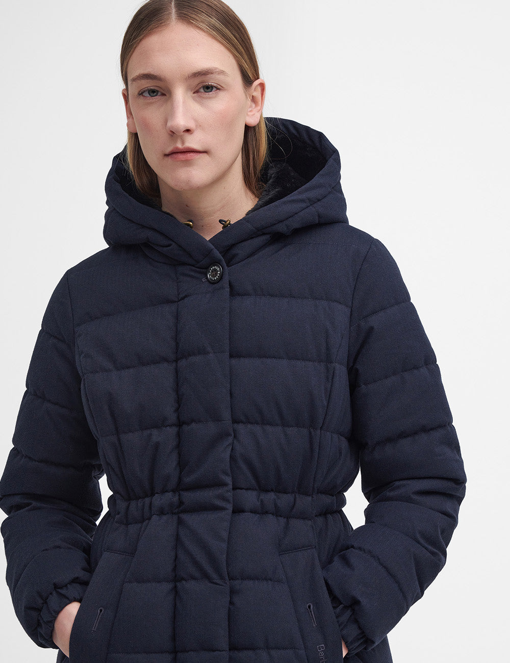 Barbour Clarence Puffer Coat - Dark Navy