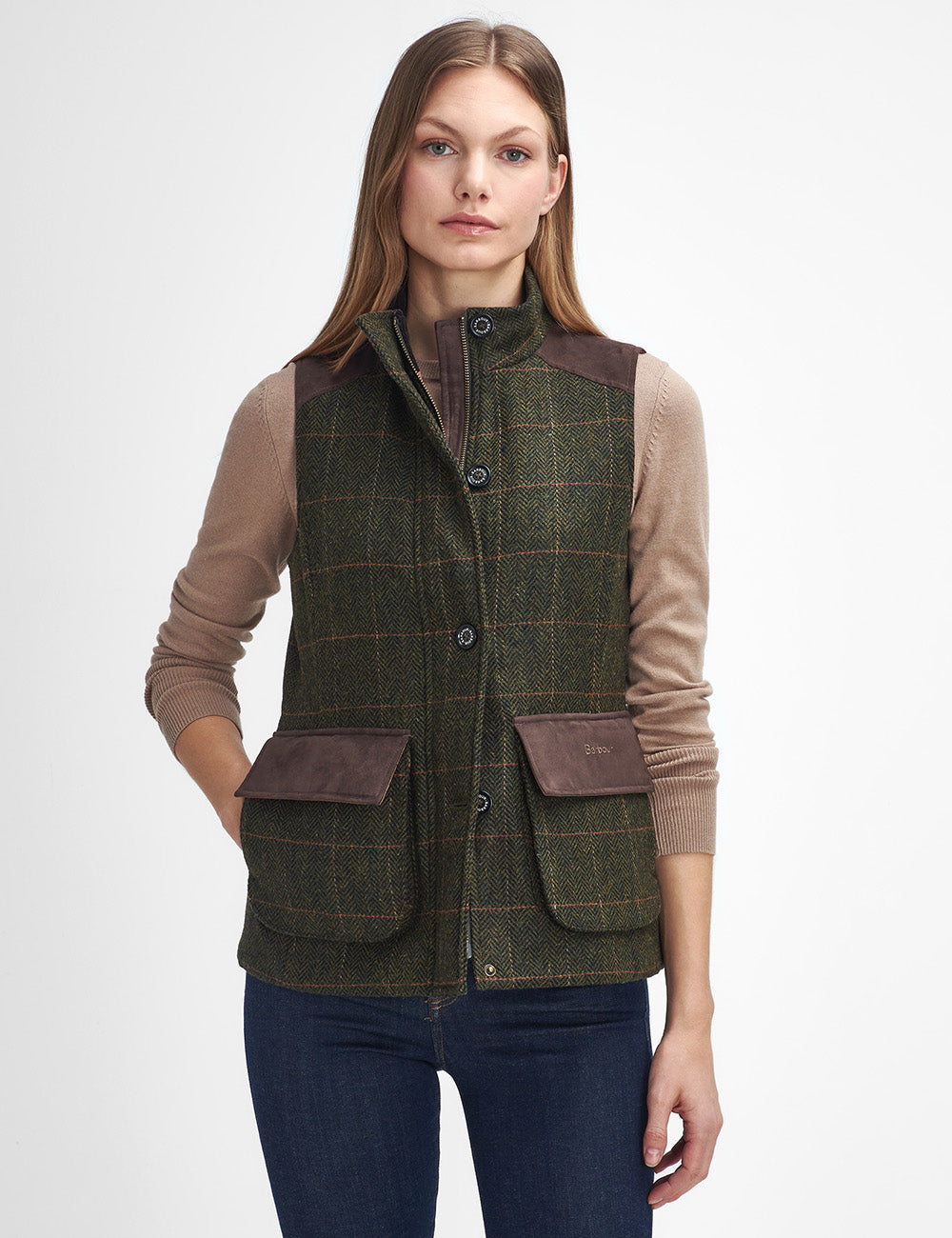 Barbour Glades Wool Gilet - Spiced Pumpkin