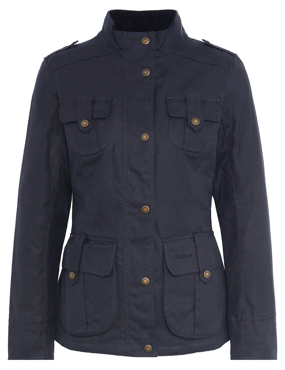 Barbour Winter Defence Wax Jacket - Navy/Classic Tartan