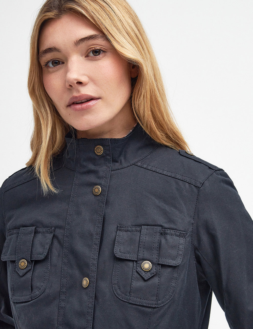 Barbour Winter Defence Wax Jacket - Navy/Classic Tartan