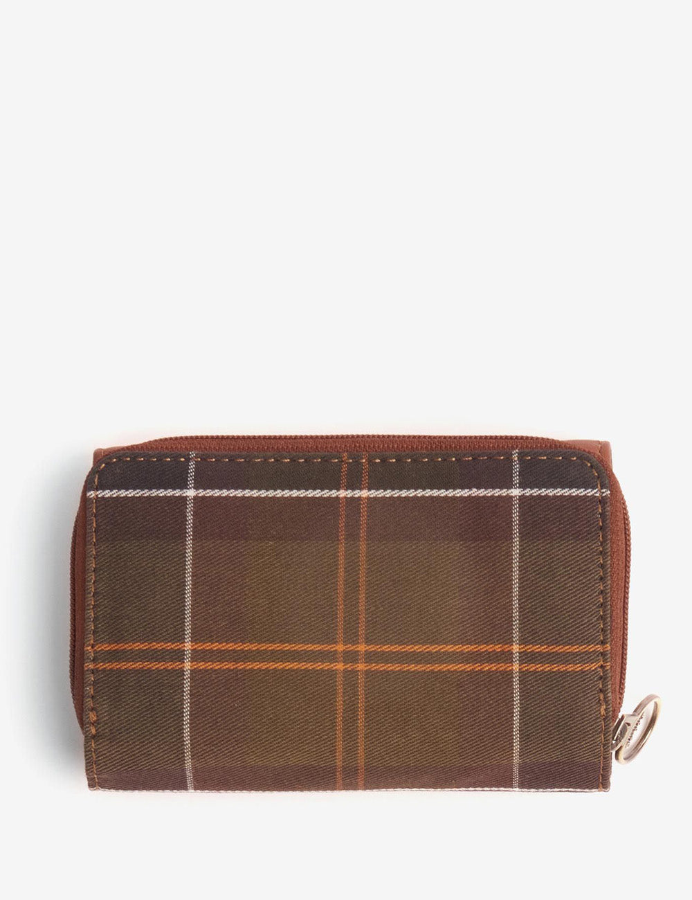 Barbour Laire Leather French Purse - Brown/Classic Tartan