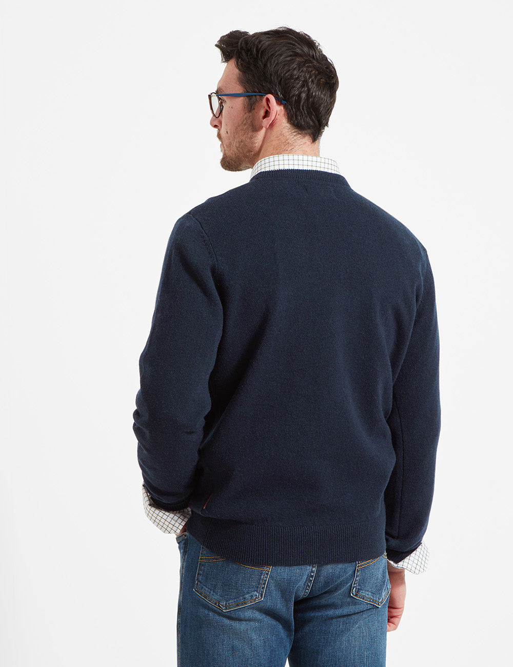 Schoffel Lambswool Crew Neck Jumper - Navy