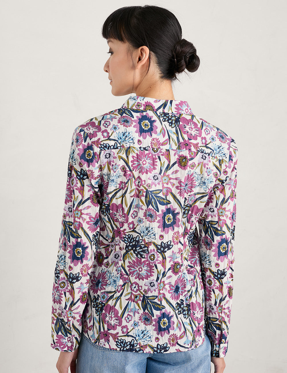 Seasalt Larissa Shirt - Floral Terrain Chalk