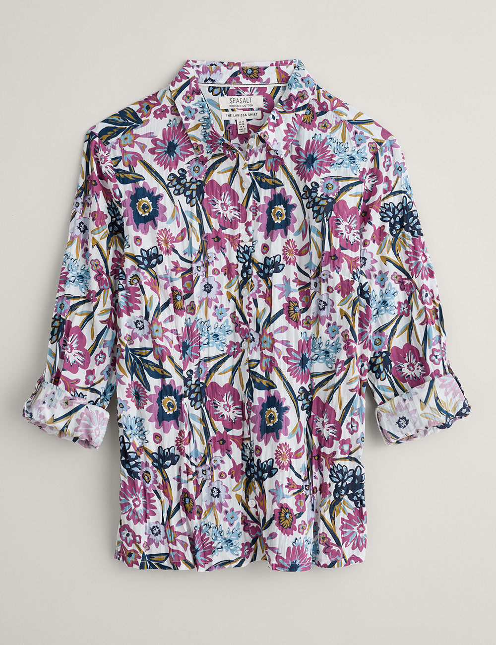 Seasalt Larissa Shirt - Floral Terrain Chalk