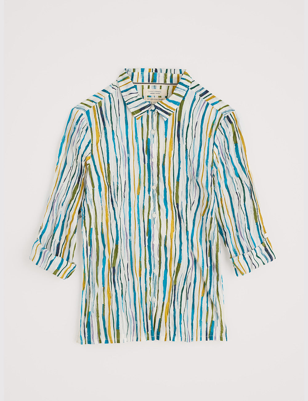 Seasalt Larissa Shirt - Painterly Stripe Chalk