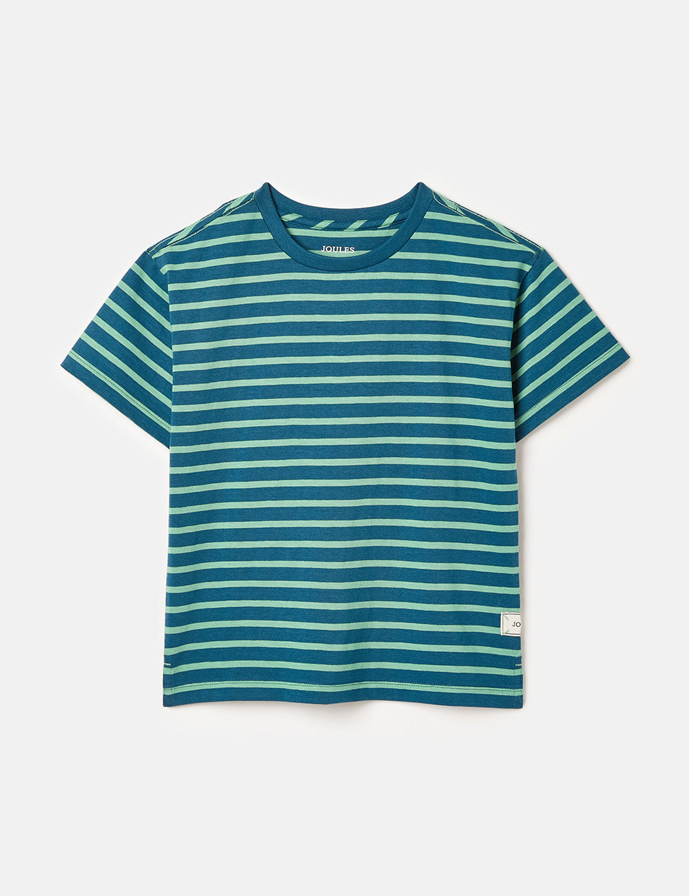 Joules Laundered Stripe T-Shirt - Teal/Navy Stripe