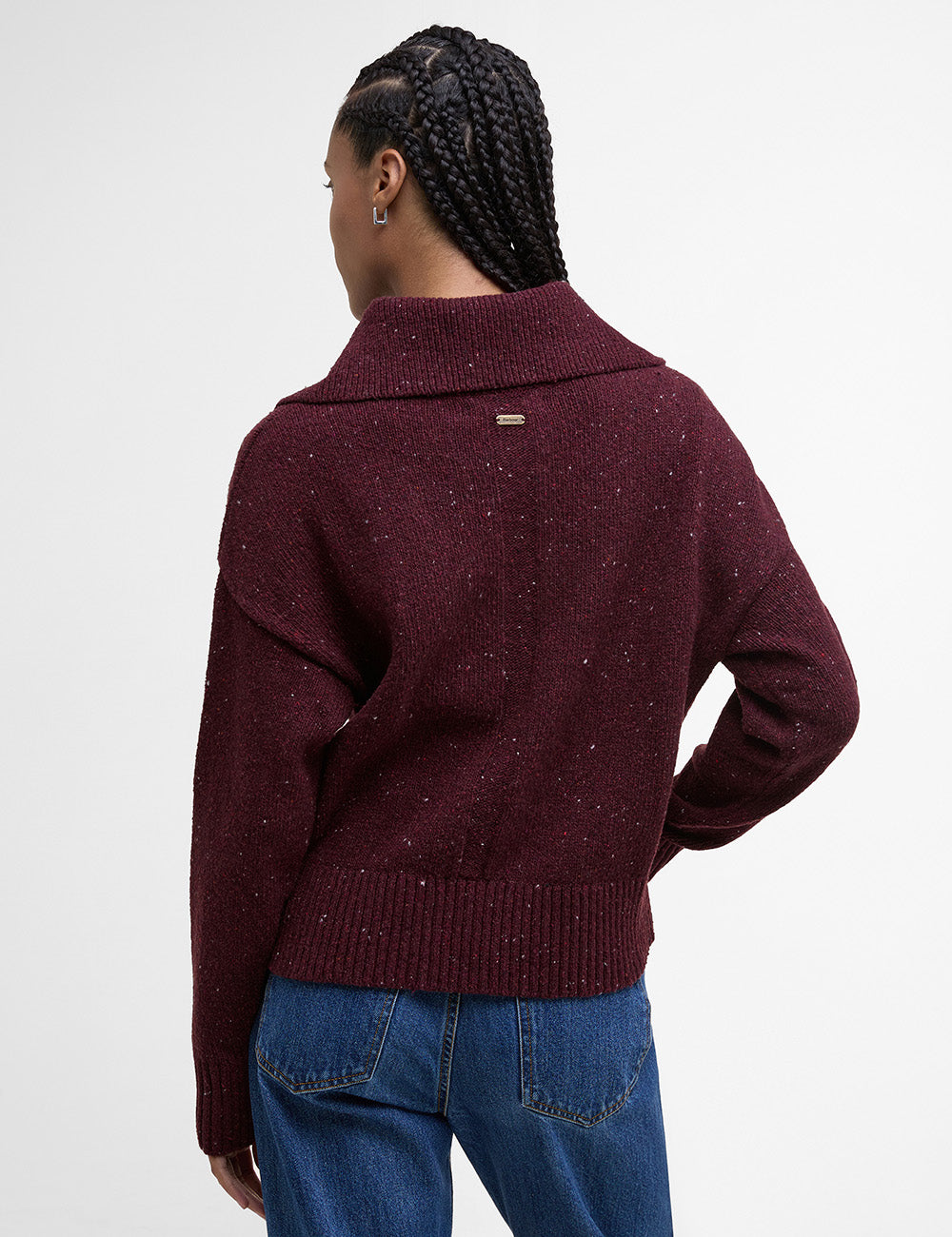 Barbour Lavensdale 1/2 Zip Knitted Jumper - Cherry