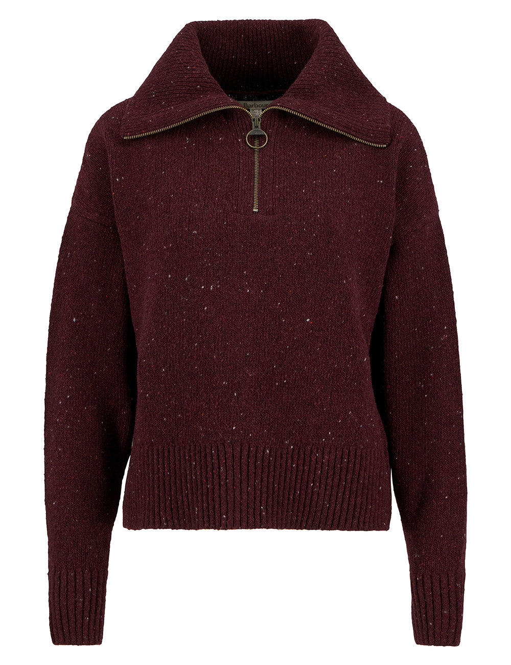 Barbour Lavensdale 1/2 Zip Knitted Jumper - Cherry