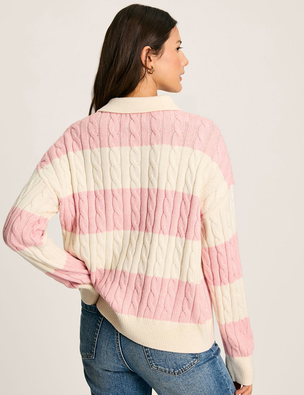 Joules Love All Jumper - Pink Stripe