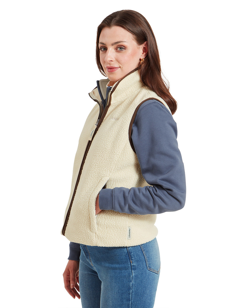Schoffel Lyndon Retro Fleece Gilet - Ecru