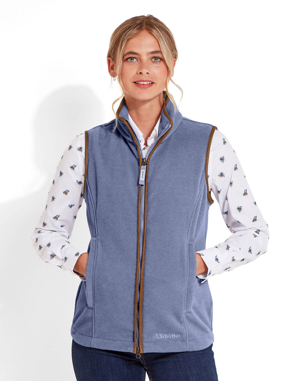 Schoffel Lyndon Fleece Gilet - Stone Blue