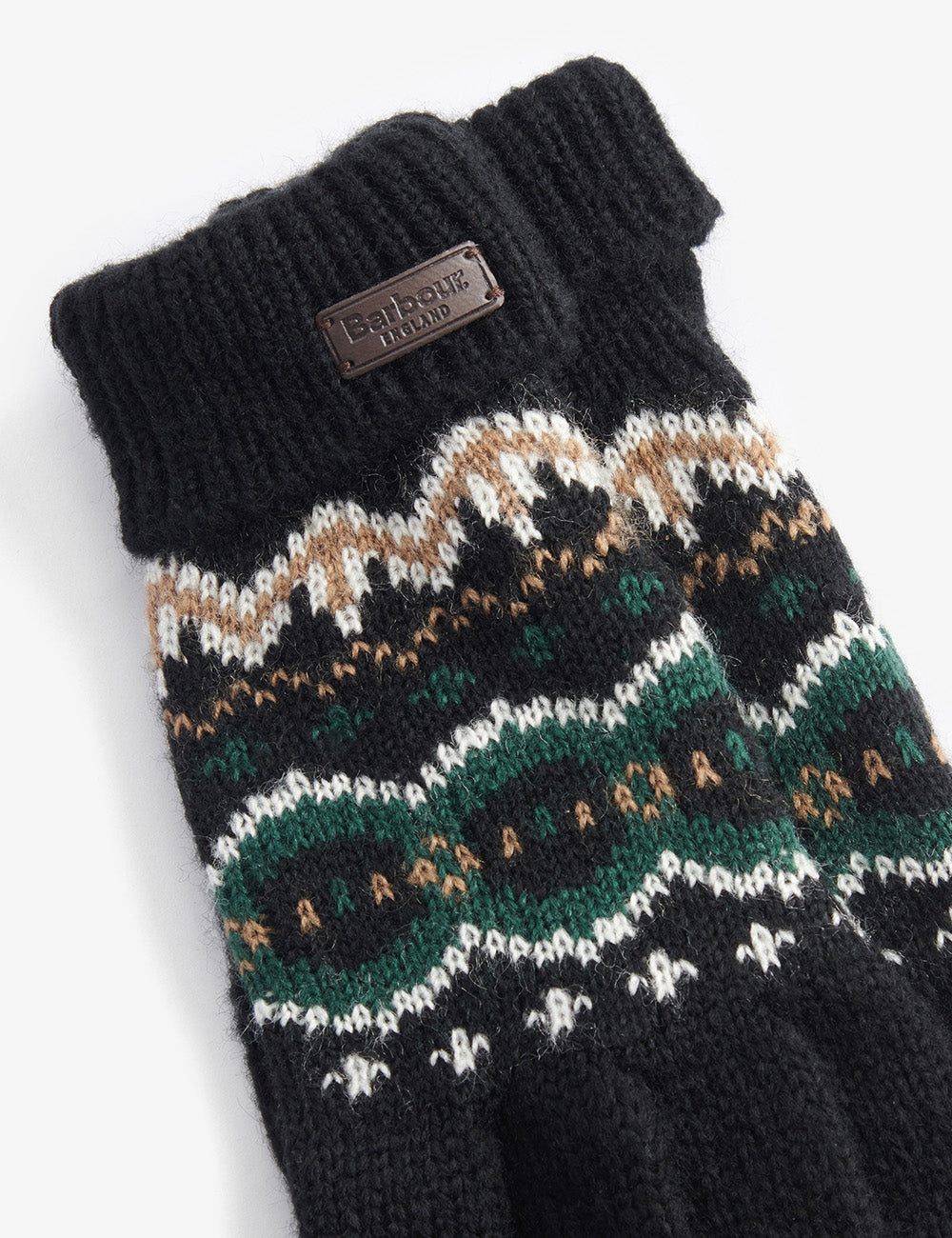 Barbour Case Fairisle Glove - Green Loch