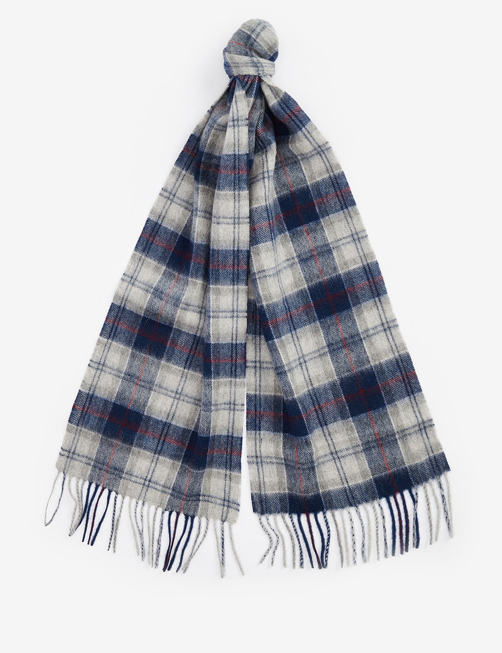 Barbour Tartan Scarf & Glove Set - Blue Granite