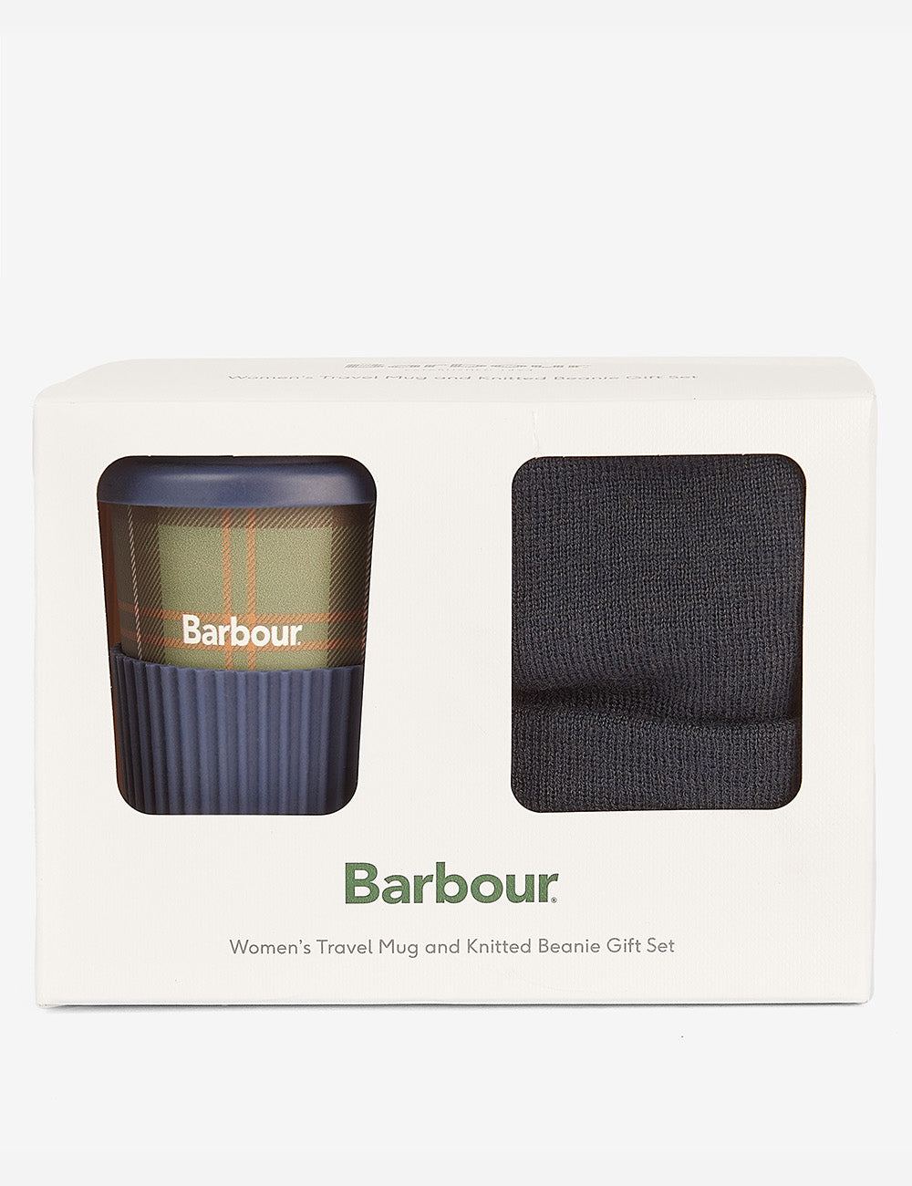 Barbour Travel Mug Gift Set - Navy/Classic Tartan