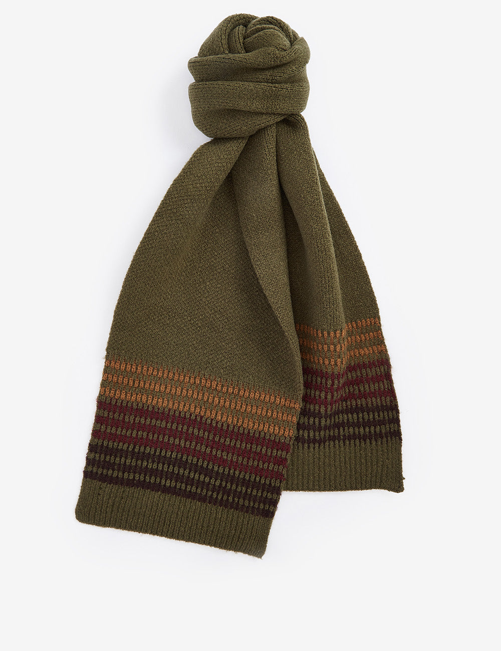 Barbour Branton Beanie & Scarf Set - Army Green