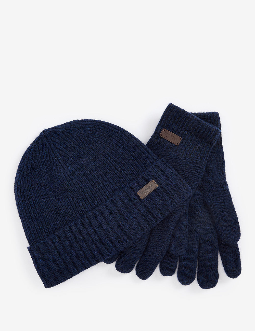 Barbour Carlton Beanie & Gloves Set - Navy