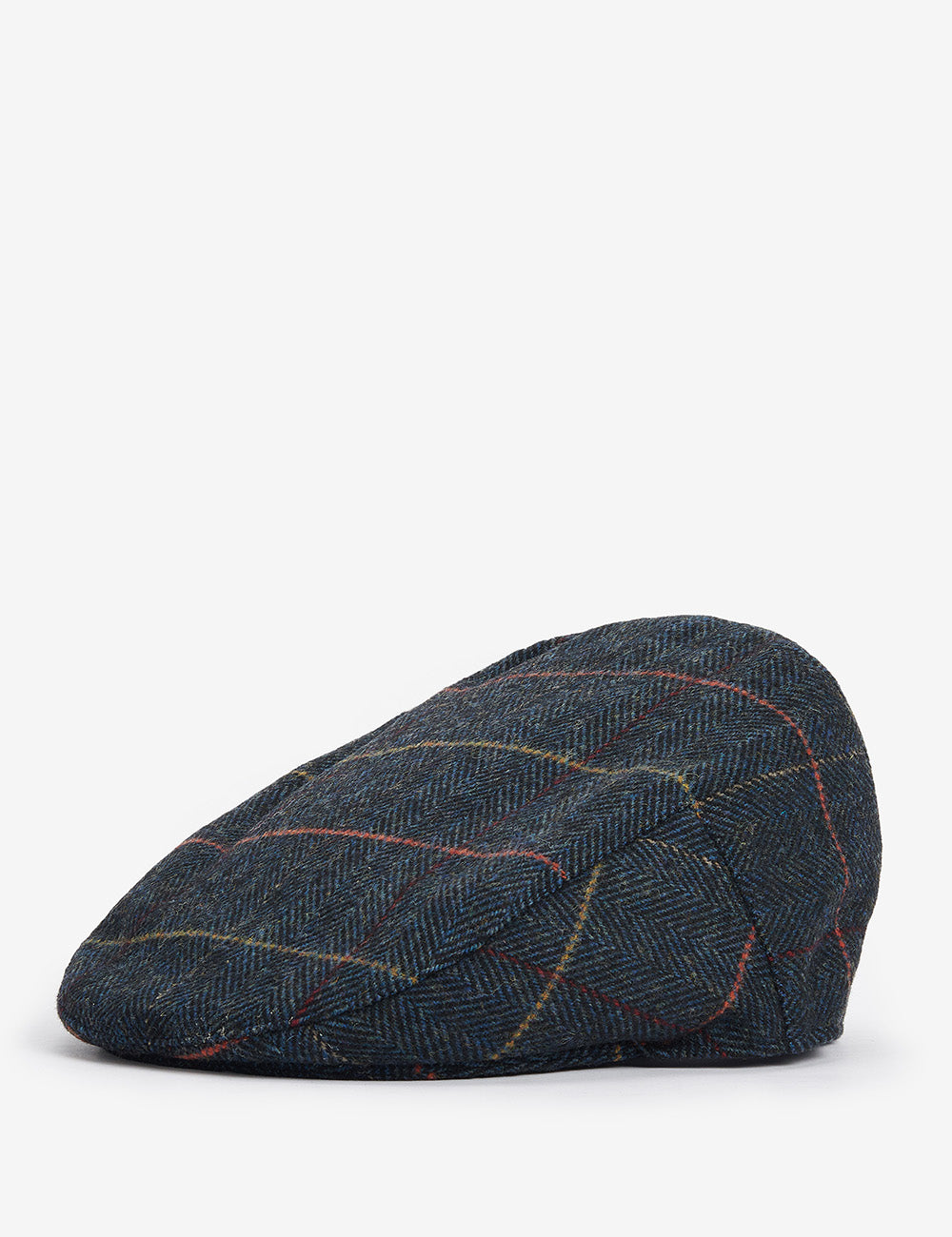 Barbour Wilkin Flat Cap - Navy Herringbone