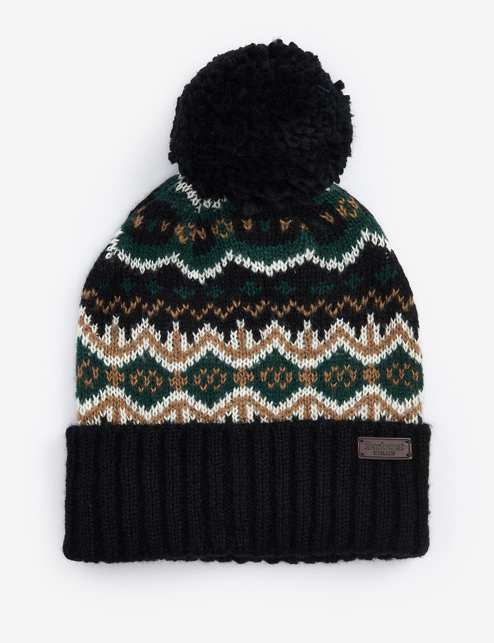 Barbour Case Fairisle Beanie - Green Loch