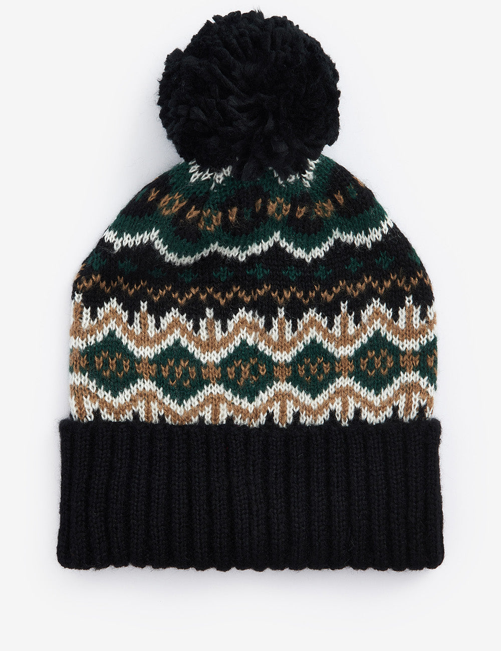 Barbour Case Fairisle Beanie - Green Loch