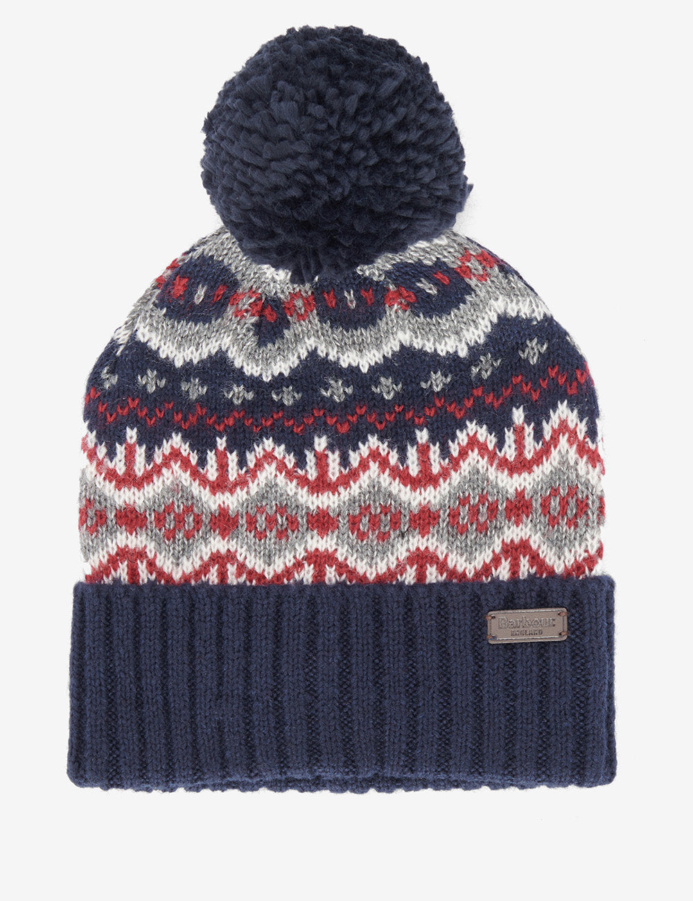 Barbour Case Fairisle Beanie - Blue Granite