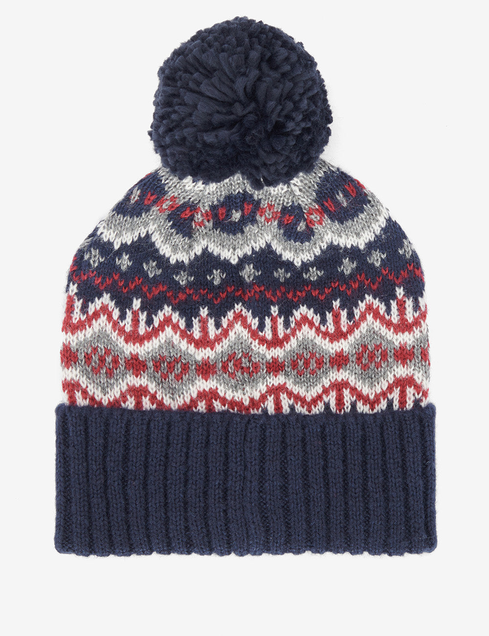 Barbour Case Fairisle Beanie - Blue Granite