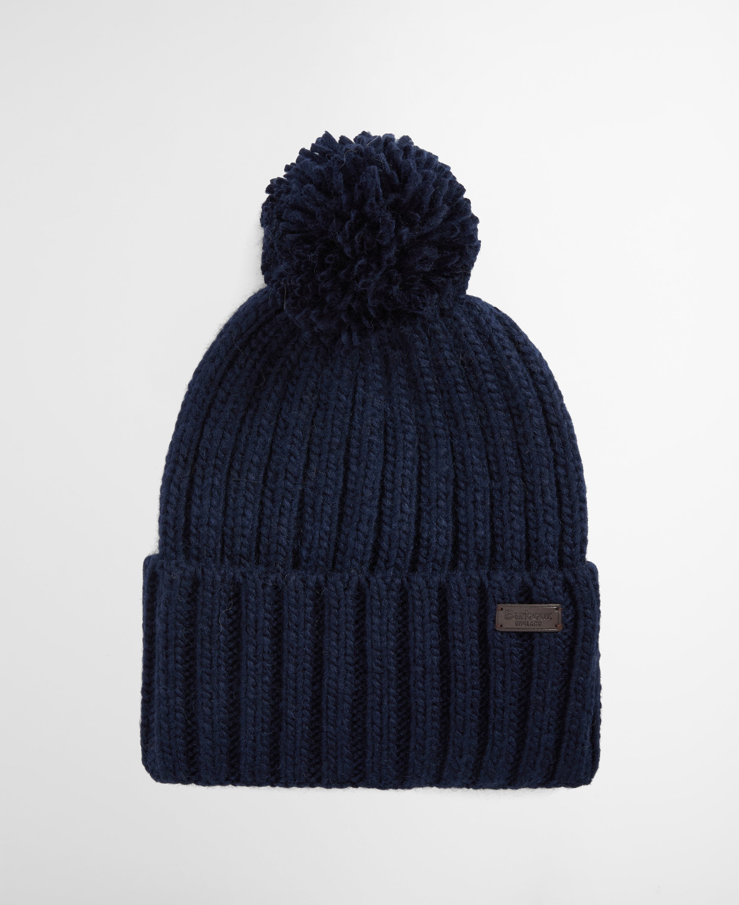 Barbour Kelson Pom Beanie Hat Navy