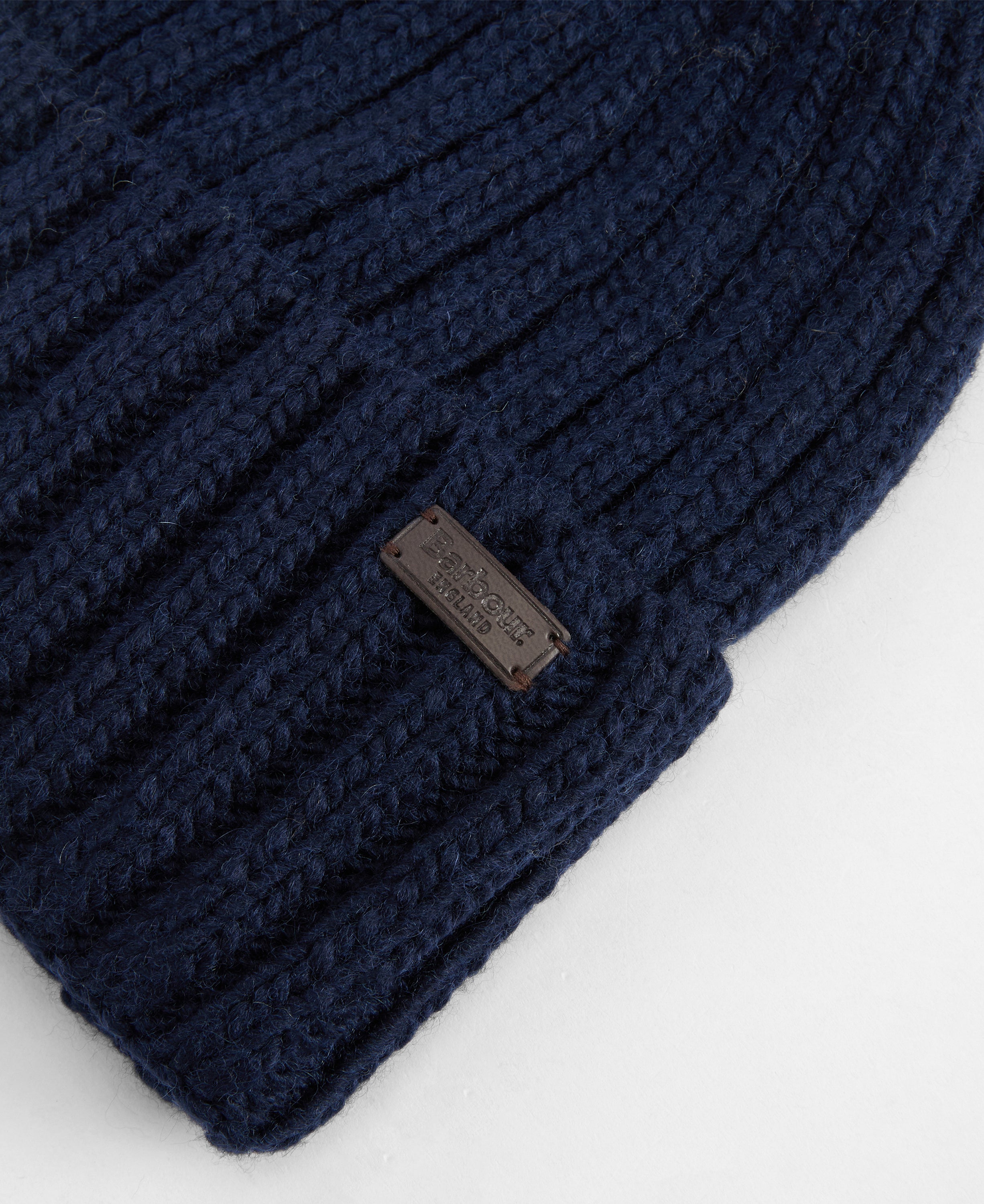 Barbour Kelson Pom Beanie Hat Navy