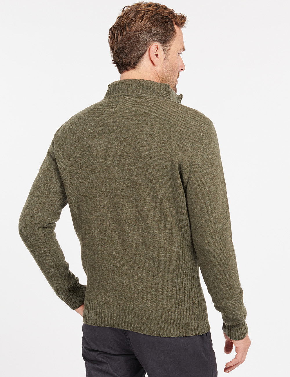 Barbour Nelson Essential 1/2 Zip Jumper - Seaweed