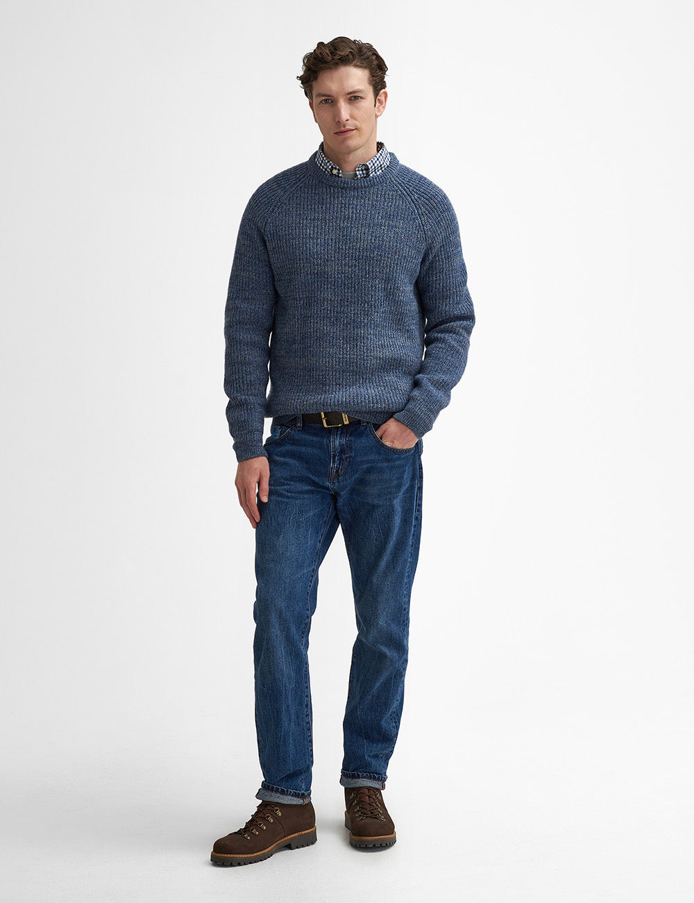 Barbour Horseford Crew Neck Jumper - River Blue