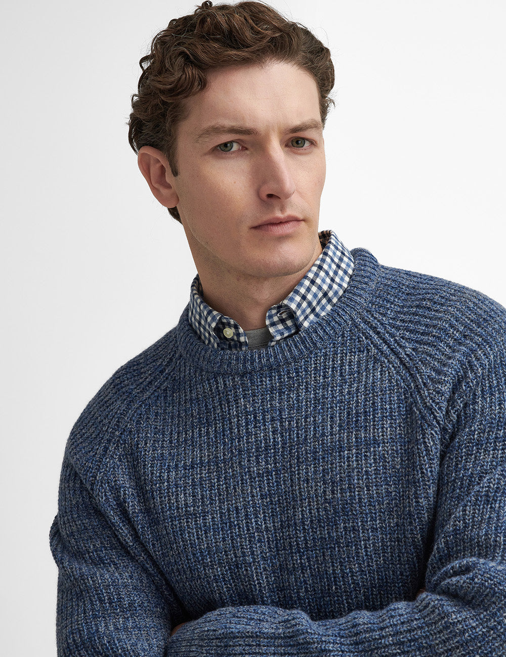 Barbour Horseford Crew Neck Jumper - River Blue