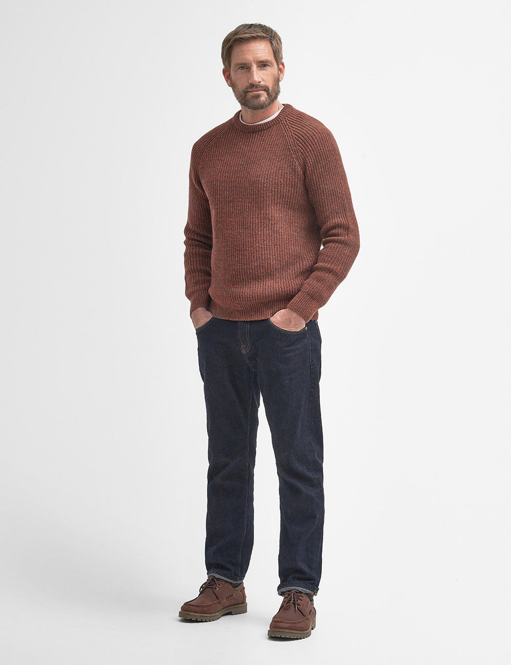 Barbour Horseford Crew Neck Jumper - Cinnamon