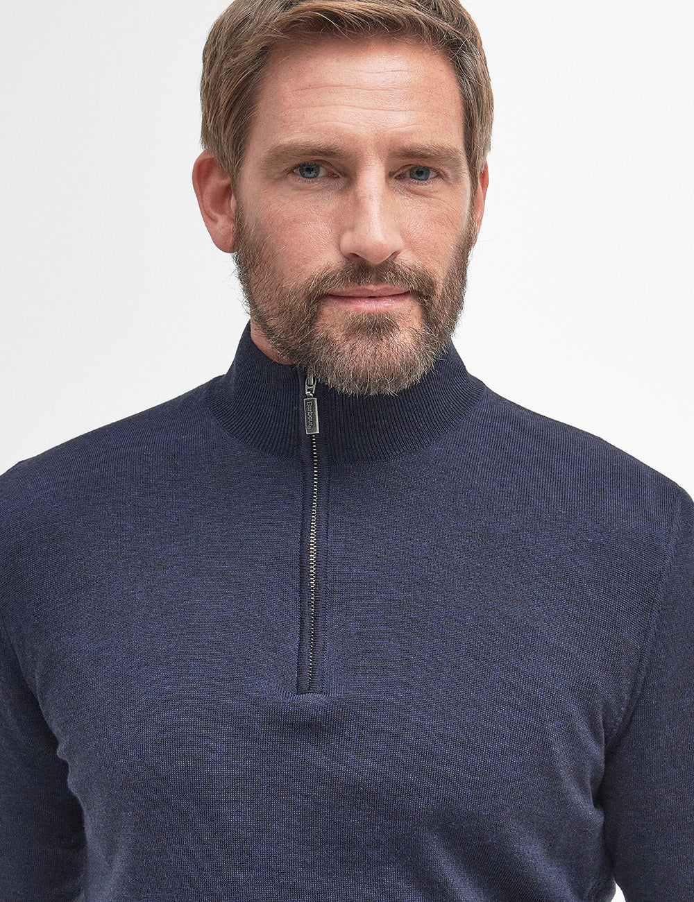 Barbour Gamlin 1/2 Zip Knitted Jumper - Navy