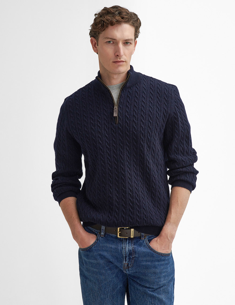 Barbour Ramsden 1/2 Zip Jumper - Navy