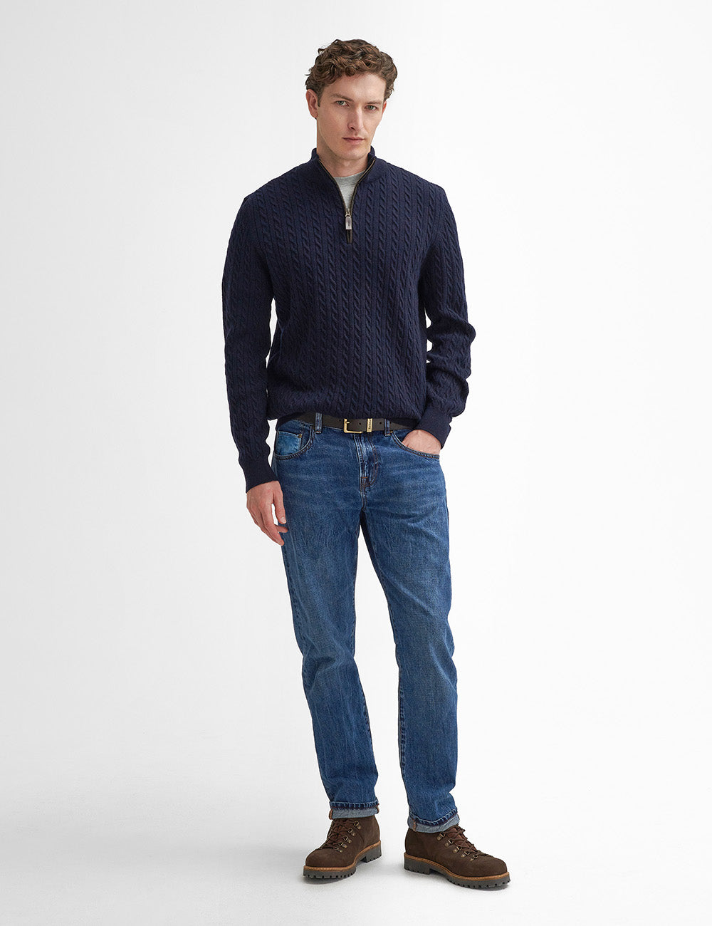 Barbour Ramsden 1/2 Zip Jumper - Navy