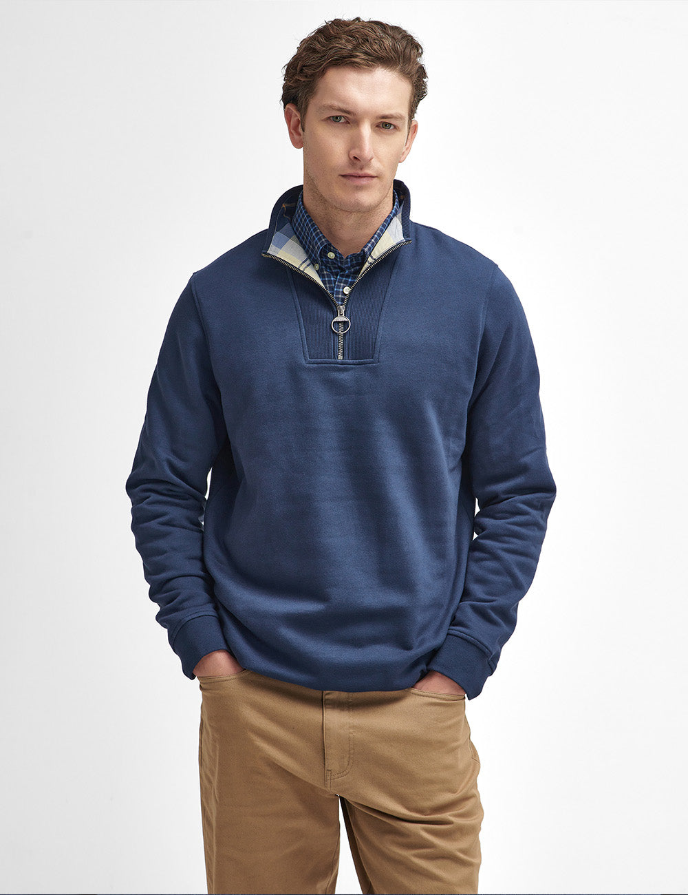 Barbour Nelson 1/2 Zip Sweatshirt - Navy