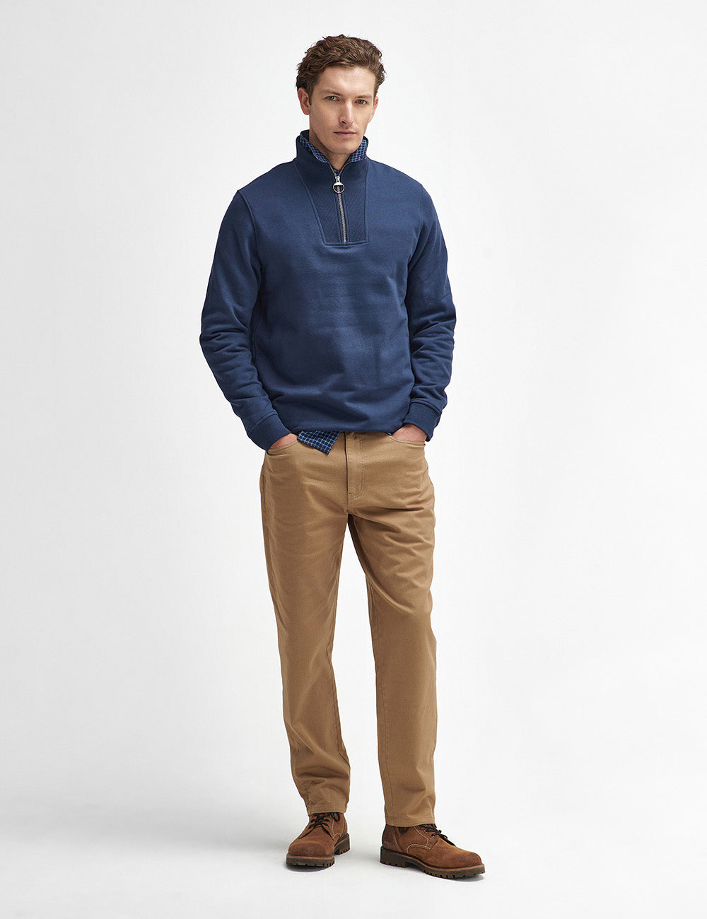 Barbour Nelson 1/2 Zip Sweatshirt - Navy