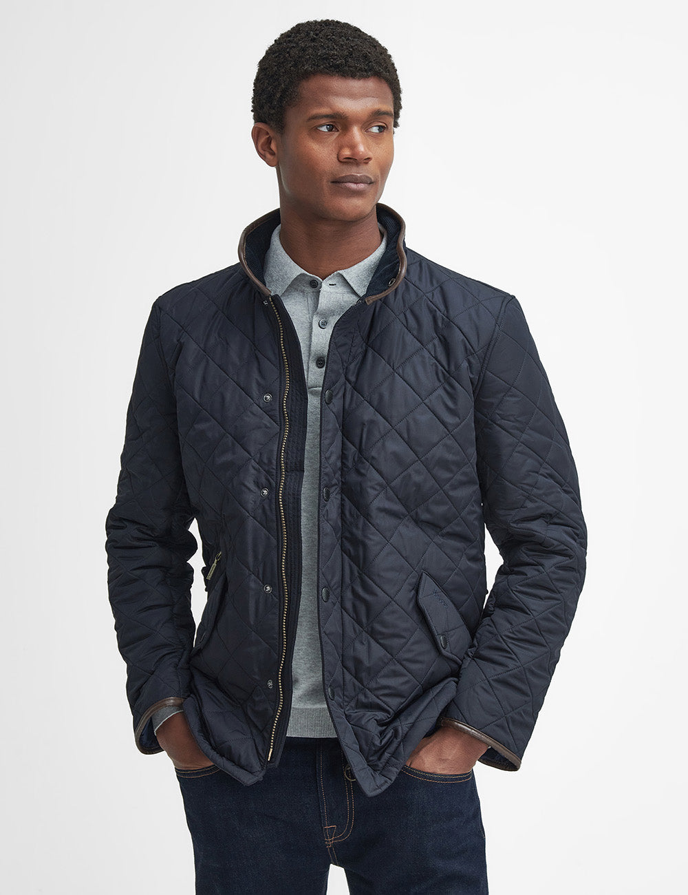 Barbour Powell Quilted Jacket - Navy