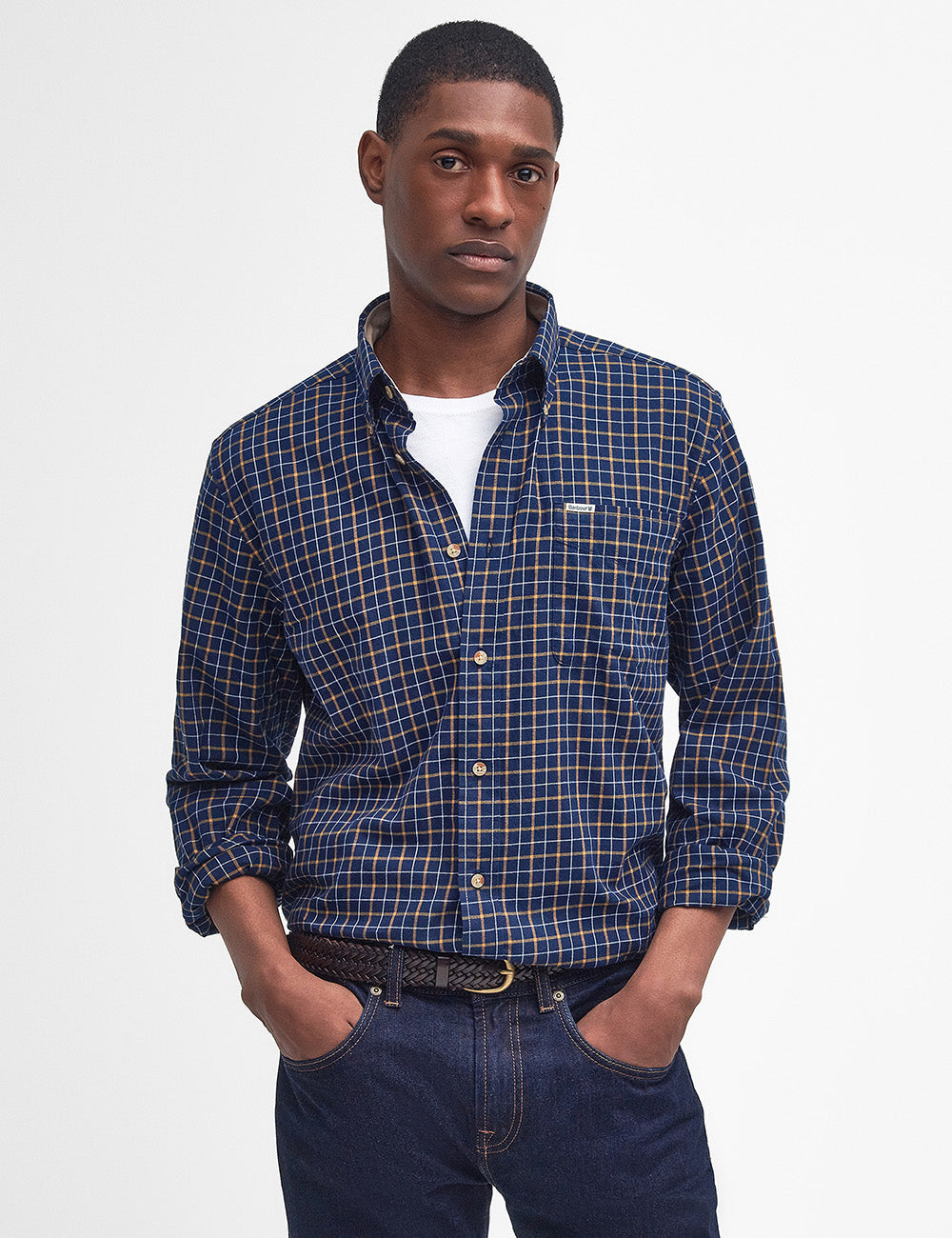 Barbour Bank Tattersall Shirt - Navy