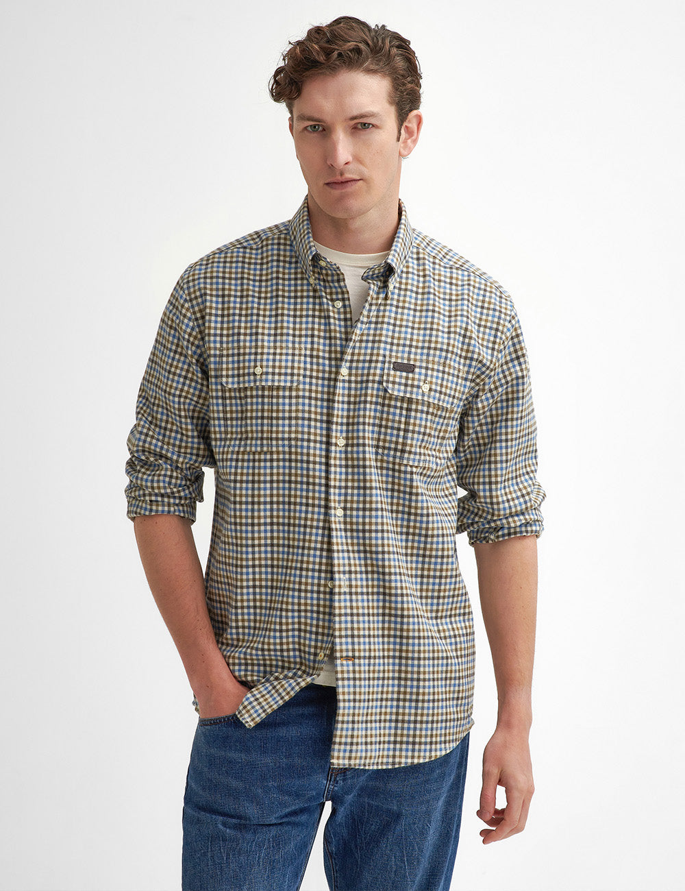 Barbour Foss Thermo Weave Shirt - Blue