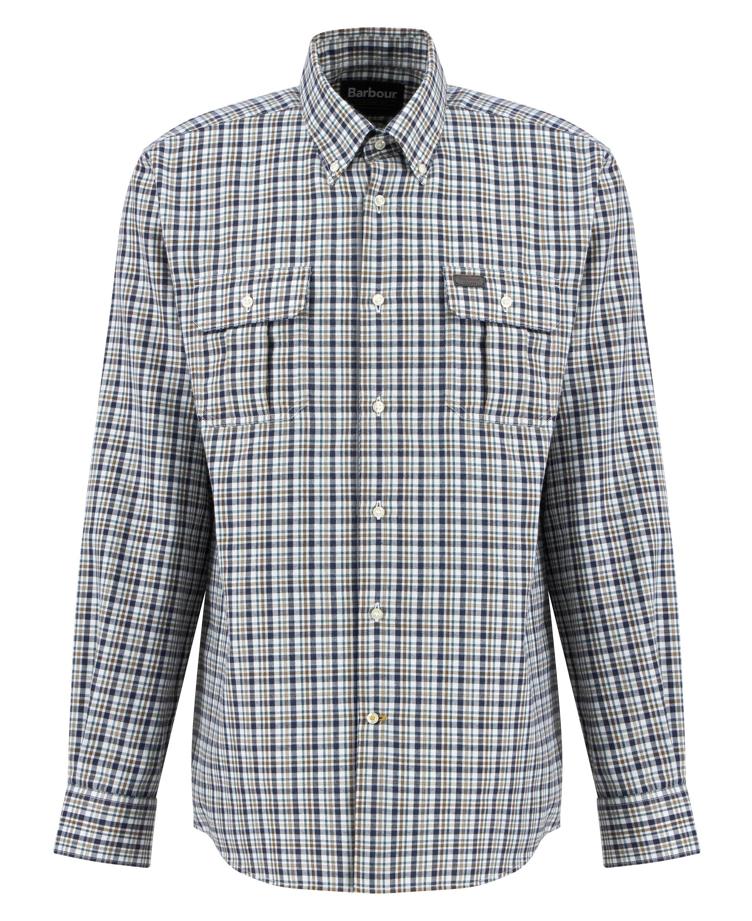 Barbour Panwell Thermo Weave Regular Checked Shirt Navy