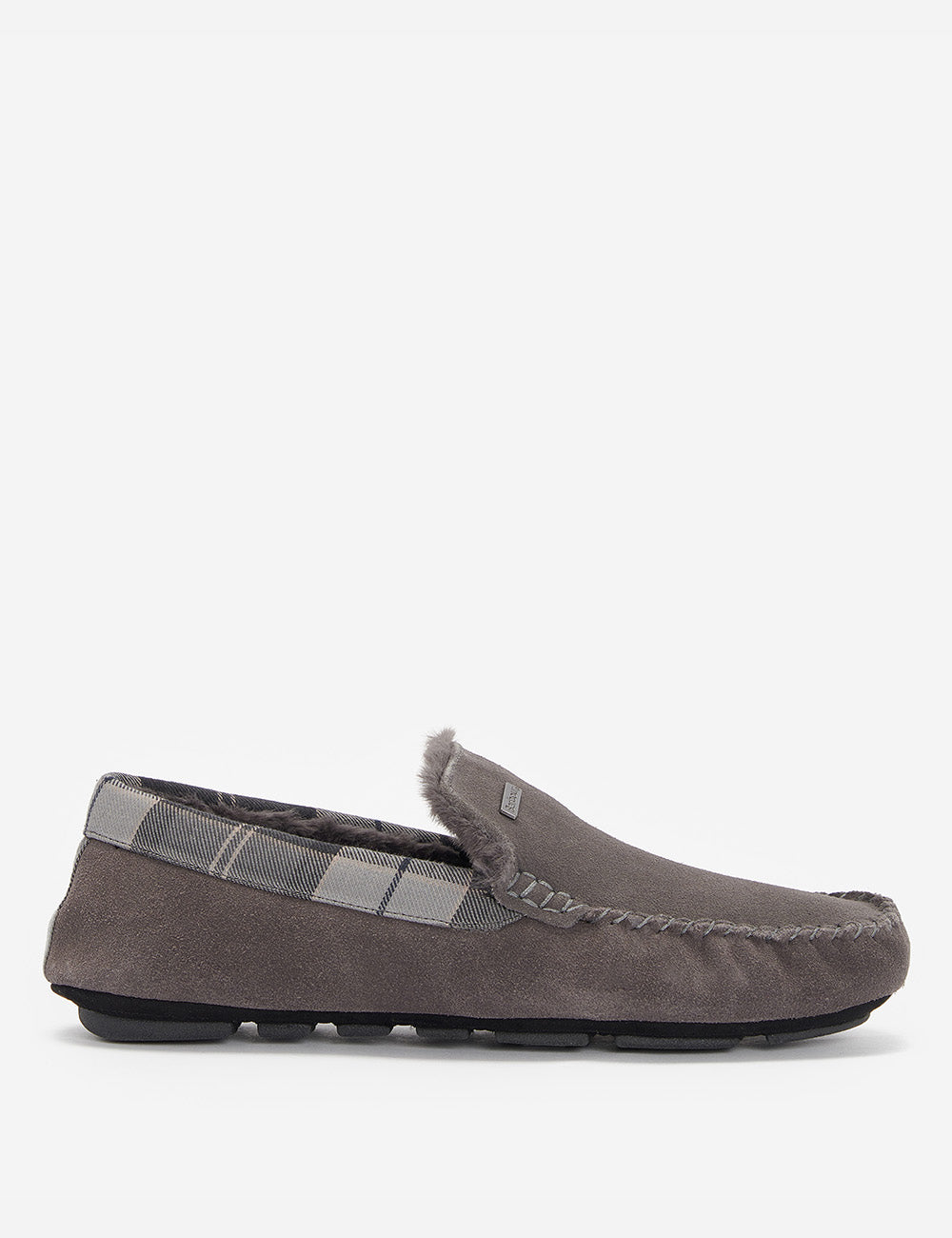 Barbour Monty Slippers - Dark Grey Suede