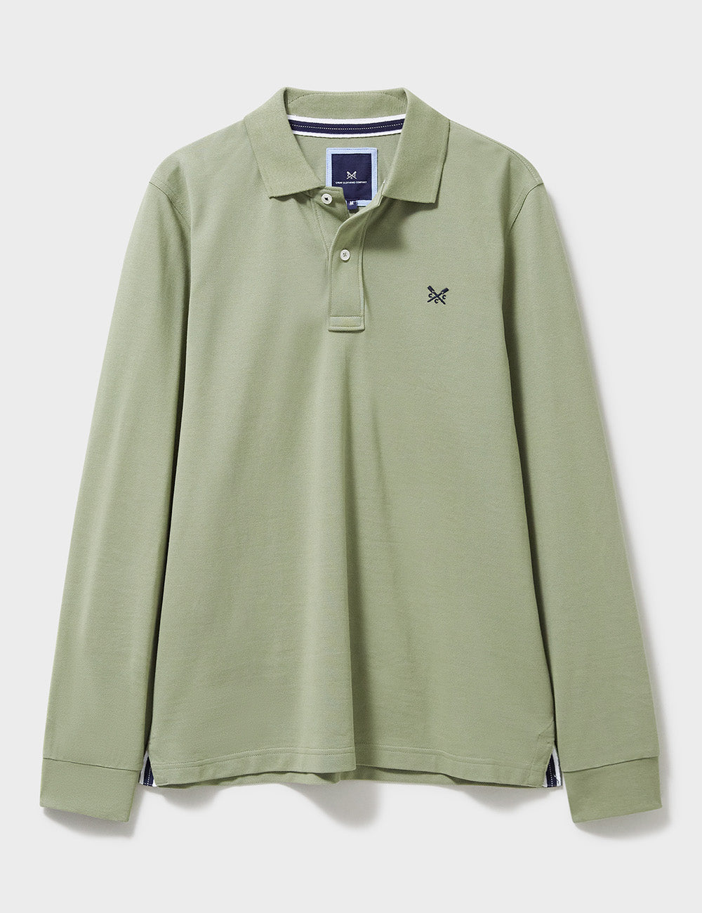 Crew Clothing Long Sleeve Classic Polo Shirt - Artichoke