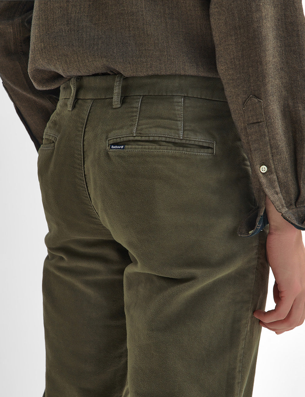 Barbour Moleskin Tailored Trouser - Dark Olive