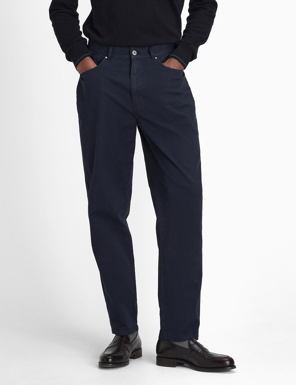 Barbour Washed Regular Fit Trouser - Dark Navy