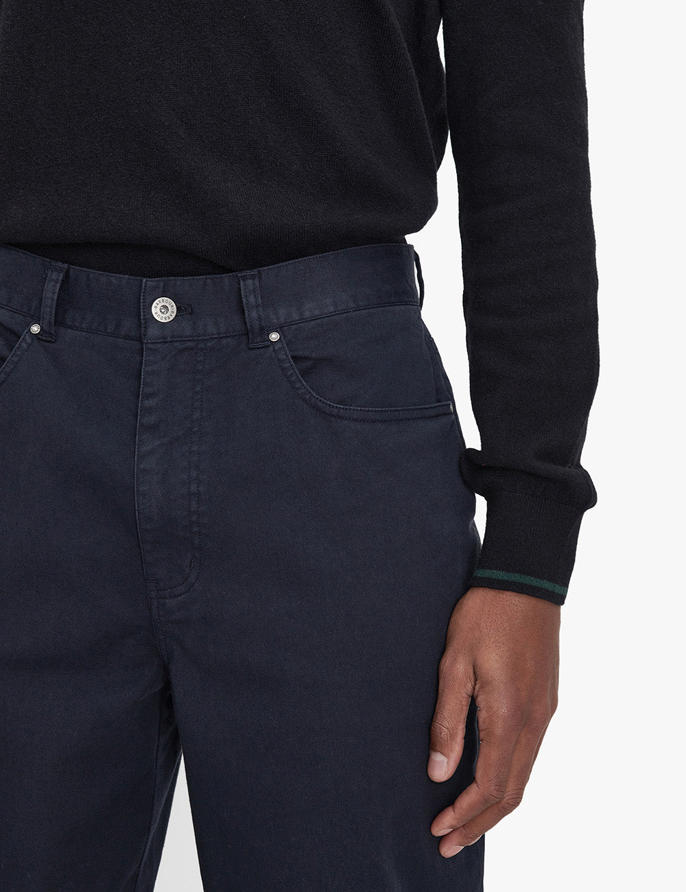 Barbour Washed Regular Fit Trouser - Dark Navy